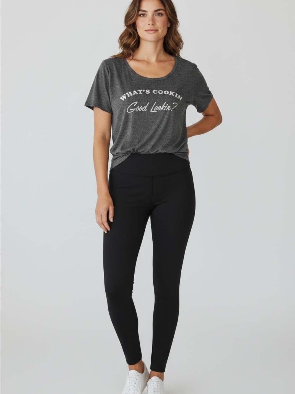 Maurices Charcoal Gray Graphic Short Sleeve Tee